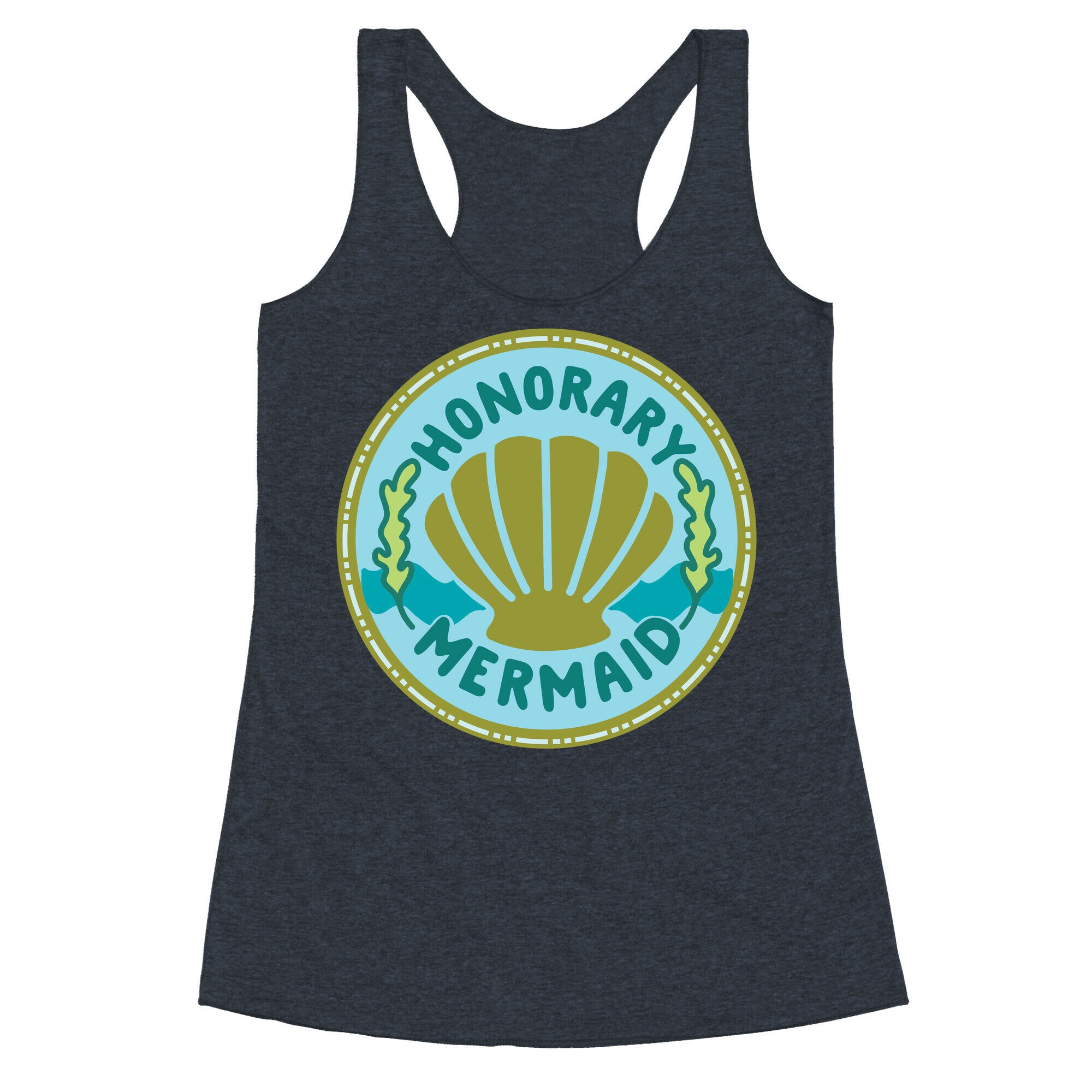 Honorary Mermaid Culture Merit Badge Racerback Tank